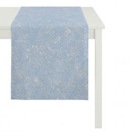 APELT Senso Tischläufer - hellblau-natur - 48x140 cm