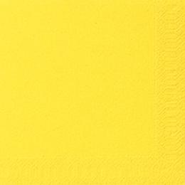 Duni Cocktail-Servietten 3lagig Tissue Uni gelb, 24 x 24 cm, 20 Stück