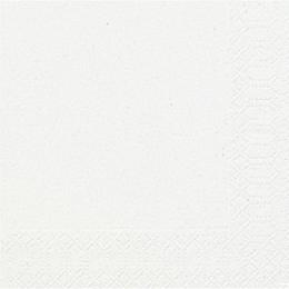 Duni Cocktail-Servietten 3lagig Tissue Uni weiß, 24 x 24 cm, 20 Stück
